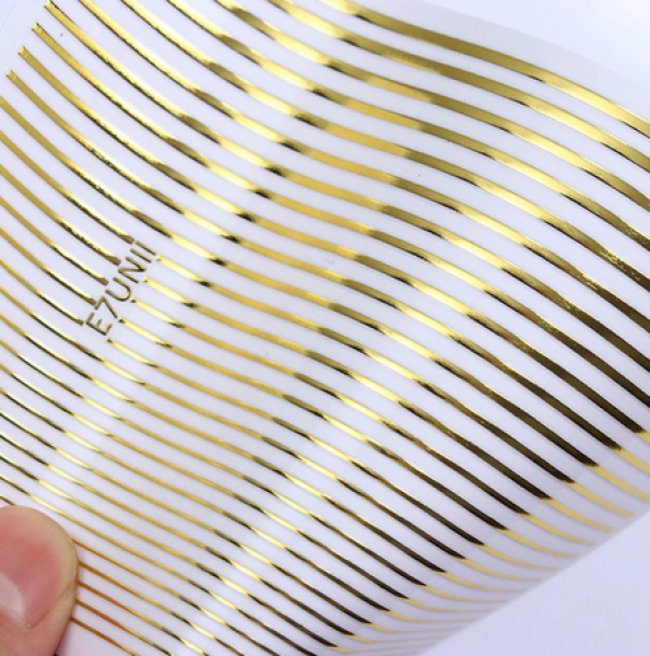 Gold & Silber Nagel Aufkleber